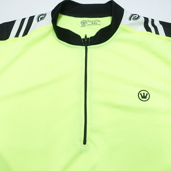 Canari Cycling Jersey Men's 2XL Green Short Sleeve Half Zip Classic Fit Pullover - Picture 2 of 10
